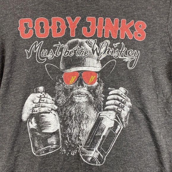 Cody Jinks short sleeve tee S Must be the Whiskey cowboy rodeo skeleton outlaw - Picture 2 of 6